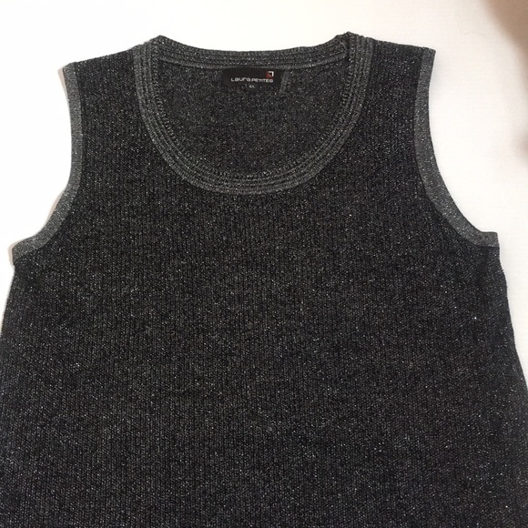 Laura Petites sleeveless sweater with sparkle Sz L - Picture 6 of 16